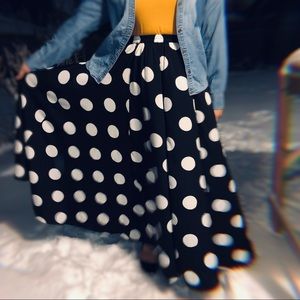 Beautiful long flowy polka skirt